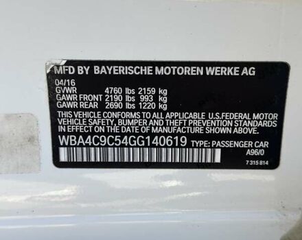 Белый БМВ 4 Серия, объемом двигателя 2 л и пробегом 105 тыс. км за 20500 $, фото 12 на Automoto.ua