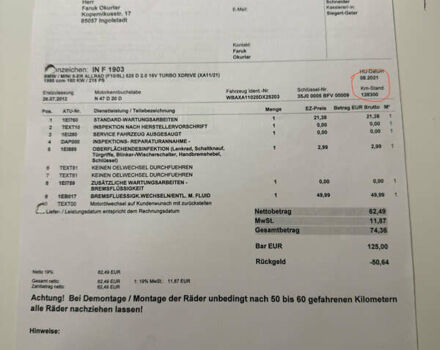 Коричневый БМВ 5 Серия, объемом двигателя 2.5 л и пробегом 175 тыс. км за 16200 $, фото 14 на Automoto.ua