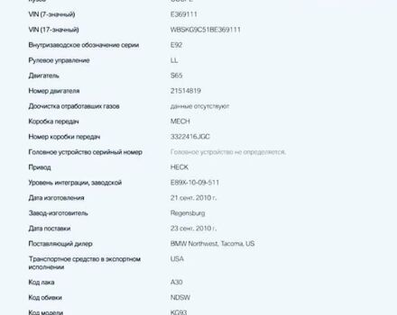 Синий БМВ М3, объемом двигателя 4 л и пробегом 52 тыс. км за 119900 $, фото 2 на Automoto.ua