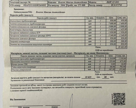 Черный БМВ Х3, объемом двигателя 3 л и пробегом 308 тыс. км за 9900 $, фото 21 на Automoto.ua