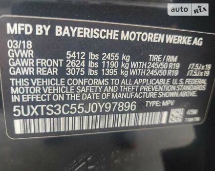Чорний БМВ Х3, об'ємом двигуна 3 л та пробігом 45 тис. км за 43500 $, фото 31 на Automoto.ua