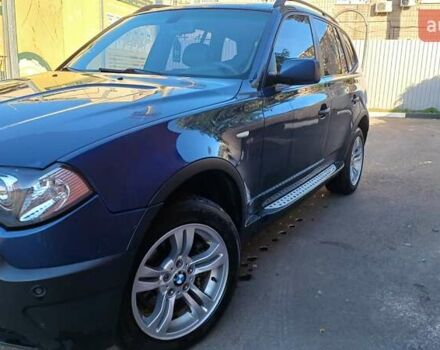Синий БМВ Х3, объемом двигателя 3 л и пробегом 302 тыс. км за 10000 $, фото 1 на Automoto.ua