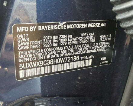 Синій БМВ Х3, об'ємом двигуна 2 л та пробігом 152 тис. км за 18900 $, фото 14 на Automoto.ua