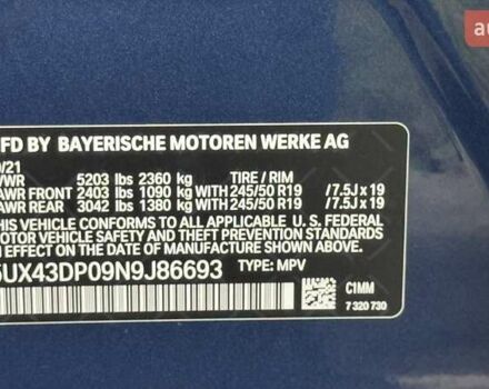 Синий БМВ Х3, объемом двигателя 2 л и пробегом 48 тыс. км за 38900 $, фото 23 на Automoto.ua