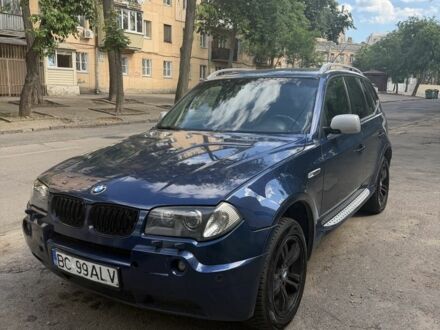 Синий БМВ Х3, объемом двигателя 3 л и пробегом 365 тыс. км за 4000 $, фото 1 на Automoto.ua