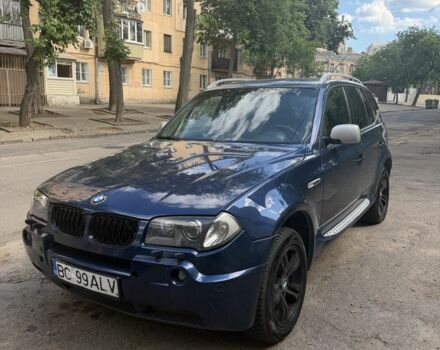 Синий БМВ Х3, объемом двигателя 3 л и пробегом 365 тыс. км за 4000 $, фото 1 на Automoto.ua