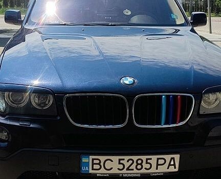 Синий БМВ Х3, объемом двигателя 2 л и пробегом 210 тыс. км за 9000 $, фото 1 на Automoto.ua