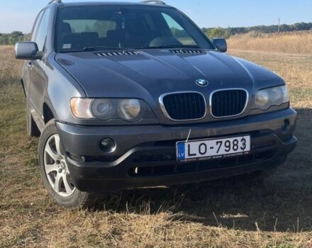Серый БМВ Х5, объемом двигателя 3 л и пробегом 320 тыс. км за 4650 $, фото 1 на Automoto.ua