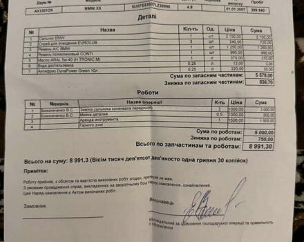 Серый БМВ Х5, объемом двигателя 4.8 л и пробегом 301 тыс. км за 14500 $, фото 11 на Automoto.ua