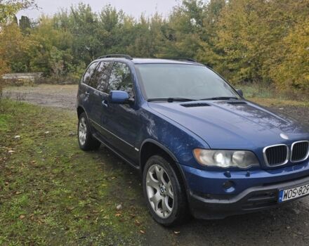 Синий БМВ Х5, объемом двигателя 3 л и пробегом 340 тыс. км за 4300 $, фото 2 на Automoto.ua