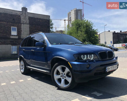 Синий БМВ Х5, объемом двигателя 3 л и пробегом 305 тыс. км за 9000 $, фото 3 на Automoto.ua