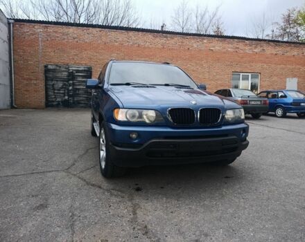 Синий БМВ Х5, объемом двигателя 3 л и пробегом 380 тыс. км за 6700 $, фото 1 на Automoto.ua