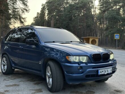 Синий БМВ Х5, объемом двигателя 4.4 л и пробегом 380 тыс. км за 6200 $, фото 1 на Automoto.ua