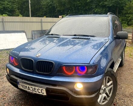 Синий БМВ Х5, объемом двигателя 3 л и пробегом 383 тыс. км за 8250 $, фото 1 на Automoto.ua