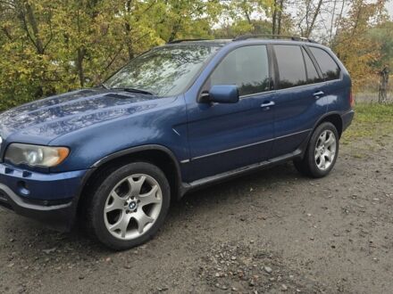 Синий БМВ Х5, объемом двигателя 3 л и пробегом 340 тыс. км за 4300 $, фото 1 на Automoto.ua