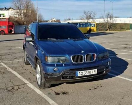 Синий БМВ Х5, объемом двигателя 3 л и пробегом 300 тыс. км за 6950 $, фото 1 на Automoto.ua