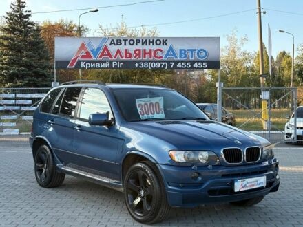Синий БМВ Х5, объемом двигателя 3 л и пробегом 448 тыс. км за 9423 $, фото 1 на Automoto.ua