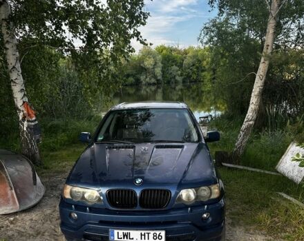 Синий БМВ Х5, объемом двигателя 3 л и пробегом 348 тыс. км за 5998 $, фото 1 на Automoto.ua