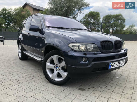 Синий БМВ Х5, объемом двигателя 3 л и пробегом 290 тыс. км за 10500 $, фото 1 на Automoto.ua