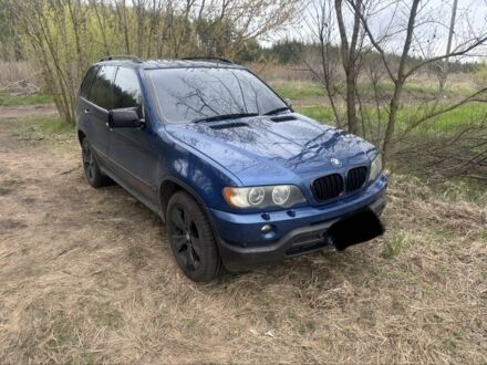 Синий БМВ Х5, объемом двигателя 3 л и пробегом 300 тыс. км за 4600 $, фото 1 на Automoto.ua