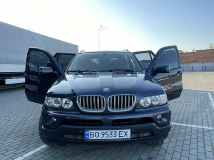 Синий БМВ Х5, объемом двигателя 3 л и пробегом 380 тыс. км за 12000 $, фото 1 на Automoto.ua