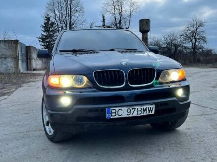Синий БМВ Х5, объемом двигателя 3 л и пробегом 420 тыс. км за 5100 $, фото 1 на Automoto.ua