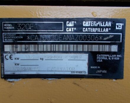 Катерпиллер 320EL, объемом двигателя 0 л и пробегом 0 тыс. км за 92835 $, фото 6 на Automoto.ua
