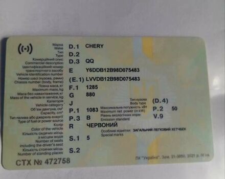 Красный Чери Кью Кью, объемом двигателя 1.08 л и пробегом 88 тыс. км за 2150 $, фото 10 на Automoto.ua