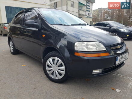 Черный Шевроле Авео, объемом двигателя 1.5 л и пробегом 130 тыс. км за 4950 $, фото 1 на Automoto.ua