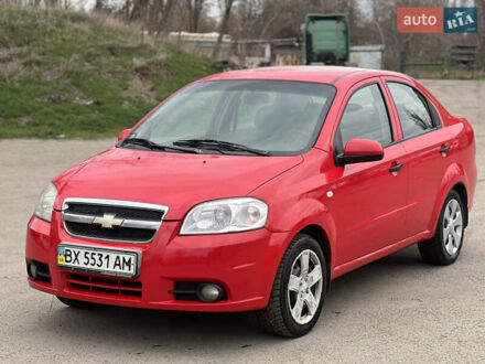 Красный Шевроле Авео, объемом двигателя 1.5 л и пробегом 210 тыс. км за 3600 $, фото 1 на Automoto.ua