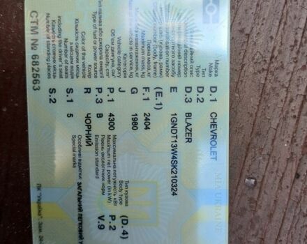 Черный Шевроле Блейзер, объемом двигателя 4.3 л и пробегом 232 тыс. км за 4022 $, фото 10 на Automoto.ua