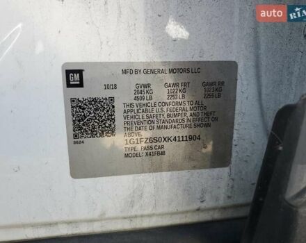 Белый Шевроле Bolt EV, объемом двигателя 0 л и пробегом 75 тыс. км за 3700 $, фото 11 на Automoto.ua