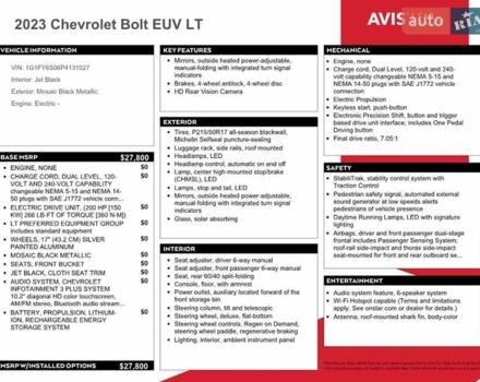 Черный Шевроле Bolt EV, объемом двигателя 0 л и пробегом 82 тыс. км за 5500 $, фото 11 на Automoto.ua