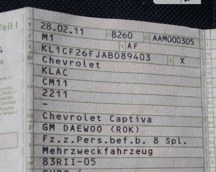 Серый Шевроле Каптива, объемом двигателя 2.4 л и пробегом 208 тыс. км за 8950 $, фото 67 на Automoto.ua