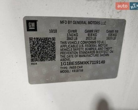 Белый Шевроле Круз, объемом двигателя 1.5 л и пробегом 71 тыс. км за 2700 $, фото 11 на Automoto.ua
