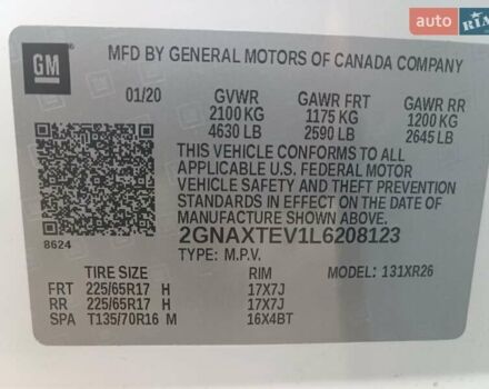 Белый Шевроле Эквинокс, объемом двигателя 1.49 л и пробегом 96 тыс. км за 14500 $, фото 25 на Automoto.ua