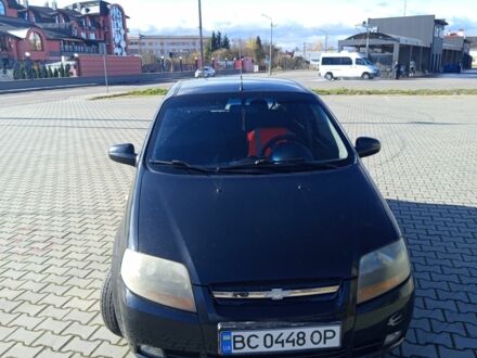 Черный Шевроле Калос, объемом двигателя 1.4 л и пробегом 220 тыс. км за 3300 $, фото 1 на Automoto.ua