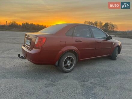 Красный Шевроле Лачетти, объемом двигателя 1.8 л и пробегом 189 тыс. км за 4200 $, фото 1 на Automoto.ua