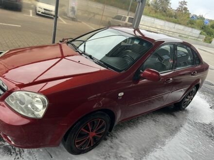 Красный Шевроле Лачетти, объемом двигателя 1.8 л и пробегом 194 тыс. км за 4200 $, фото 1 на Automoto.ua