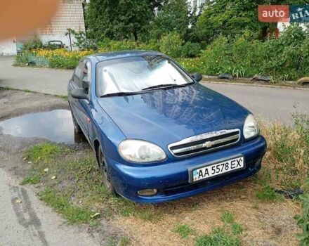 Синий Шевроле Ланос, объемом двигателя 1.5 л и пробегом 110 тыс. км за 1500 $, фото 1 на Automoto.ua