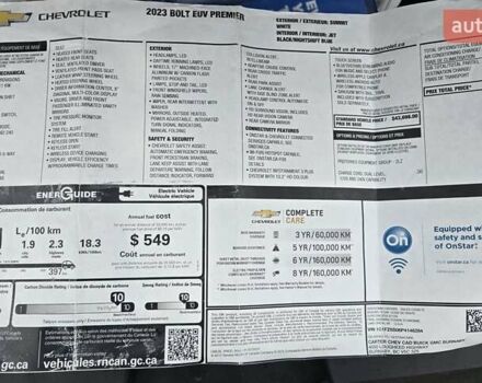 Білий Шевроле Bolt EUV, об'ємом двигуна 0 л та пробігом 39 тис. км за 21000 $, фото 11 на Automoto.ua