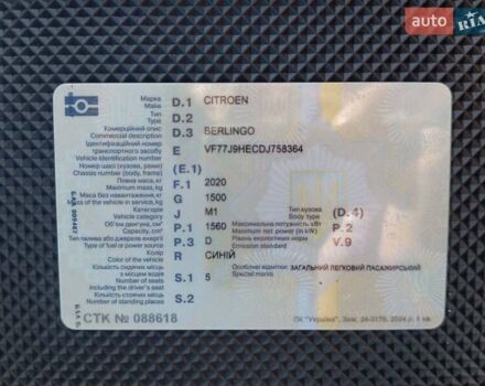Синий Ситроен Берлинго, объемом двигателя 1.6 л и пробегом 228 тыс. км за 9200 $, фото 9 на Automoto.ua