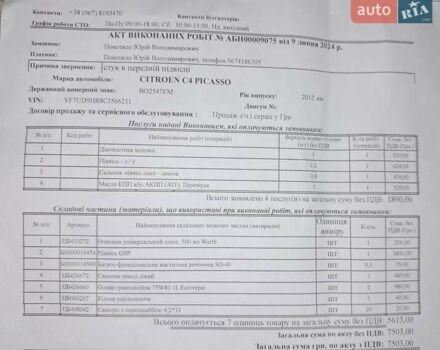 Черный Ситроен С4 Пикассо, объемом двигателя 1.56 л и пробегом 244 тыс. км за 7200 $, фото 15 на Automoto.ua