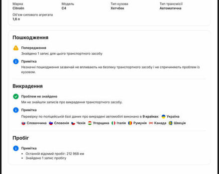 Красный Ситроен С4, объемом двигателя 1.56 л и пробегом 215 тыс. км за 6600 $, фото 29 на Automoto.ua