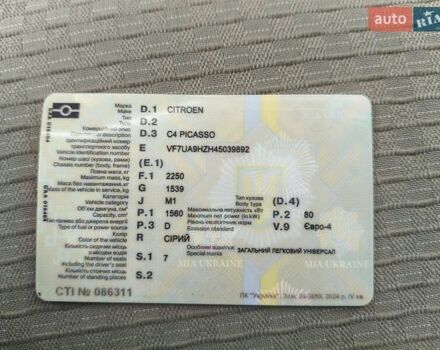 Сірий Сітроен Гранд С4 Пікассо, об'ємом двигуна 1.56 л та пробігом 356 тис. км за 4600 $, фото 19 на Automoto.ua