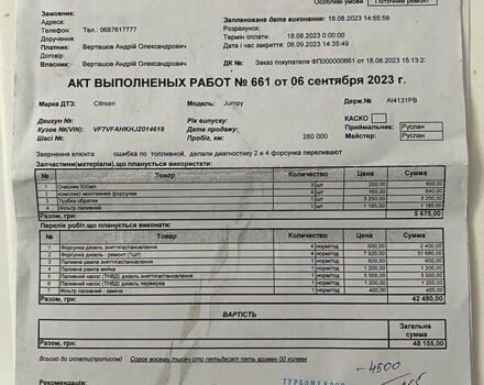 Белый Ситроен Jumpy, объемом двигателя 2 л и пробегом 307 тыс. км за 13500 $, фото 19 на Automoto.ua