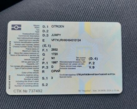 Серый Ситроен Jumpy, объемом двигателя 2 л и пробегом 276 тыс. км за 6200 $, фото 12 на Automoto.ua