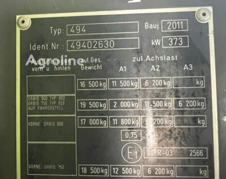 Клаас Ягуар 950, об'ємом двигуна 0 л та пробігом 0 тис. км за 139635 $, фото 8 на Automoto.ua