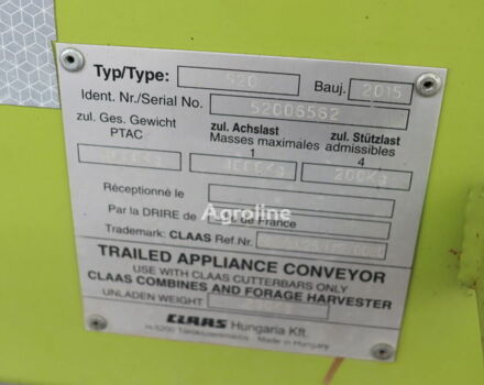 Клаас Другая, об'ємом двигуна 0 л та пробігом 0 тис. км за 32991 $, фото 17 на Automoto.ua