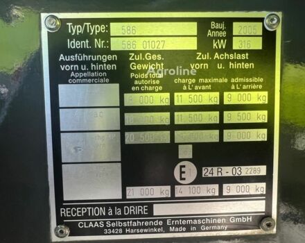 Клаас Lexion 580, об'ємом двигуна 0 л та пробігом 0 тис. км за 123860 $, фото 10 на Automoto.ua